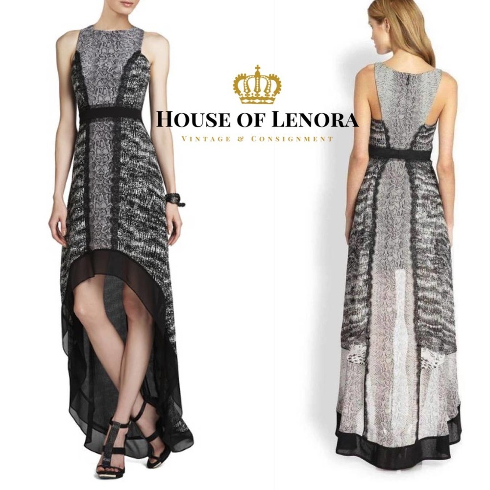 Bcbg Max Azria High Low Animal Print Maxi - Jj0366